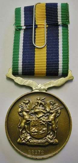 Full Size De Wet Medal Numbered at Back Uniface Suspender