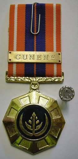 Full Size Pro Patria Medal Numbered at Back w/ Cunene Bar & Cunene Button in Box