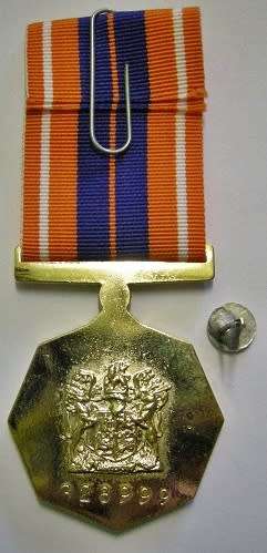 Full Size Pro Patria Medal Numbered at Back w/ Cunene Bar & Cunene Button in Box