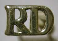 SANDF Silver RD (Reserve Distinction) Ribbon Emblem Indicates 20 Years Loyal Service Reserve Forces