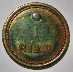 Deutsche Schule Pretoria 1 Bier Token Plated Metal 31mm