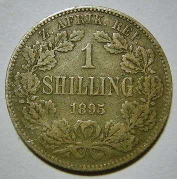 ZAR 1895 1 Shilling (Photos of Actual Coin)