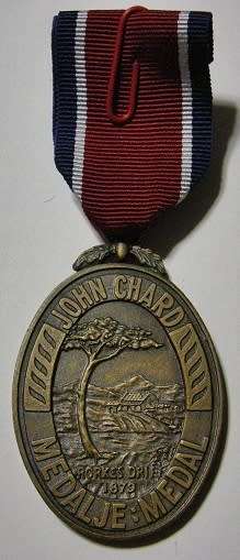 Full Size John Chard Medal NOT Numbered Thick Lettering Small Thin Suspender Ring