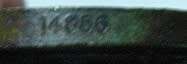 Full Size John Chard Medal Numbered on Rim Thin Lettering Large Thick Suspender Ring
