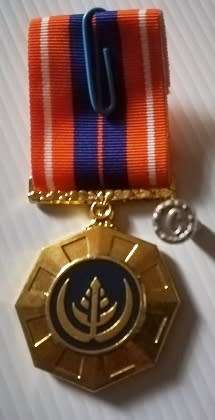 Full Size Pro Patria Medal Numbered at Back Flush Epoxy In Original Box w/ Cunene Button