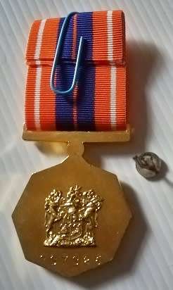 Full Size Pro Patria Medal Numbered at Back Flush Epoxy In Original Box w/ Cunene Button