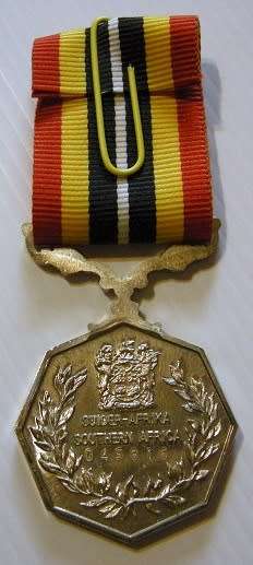 Full Size Southern Africa Medal Uniface Susp Tall Grass Crisp Detail Matte Finish Nr @ Back In Box