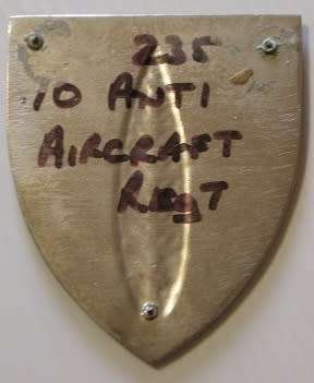 Artillery Air Defence School Shoulder Flash No Pins