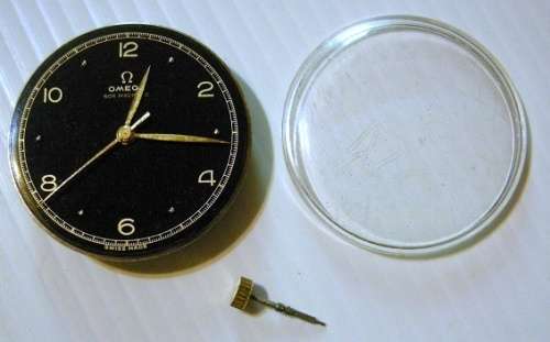 Omega Non Magnetic Swiss 16 Jewels Movement Size of Face 30mm w/ Plastic Glass Not Running