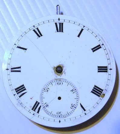 Pocket Watch Movement Not Running Size of Dial 43mm