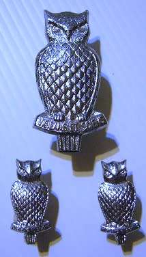 Military Intelligence Chromed Cap and Collar Badges
