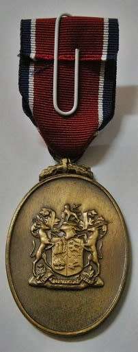 Full Size John Chard Medal Numbered on Rim Thin Lettering Large Thick Suspender Ring