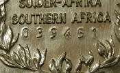 Full Size Southern Africa Medal Uniface Susp Short Grass Crisp Detail Matte Nr @ Back In Box