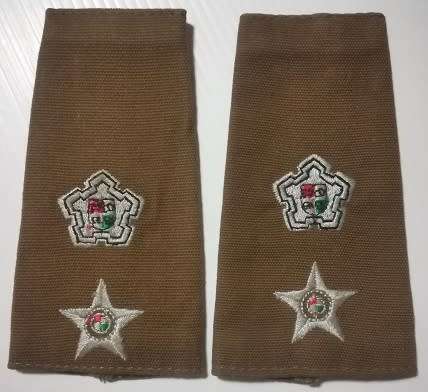 Commandant Rank Insignia Pair Embroidered on Material
