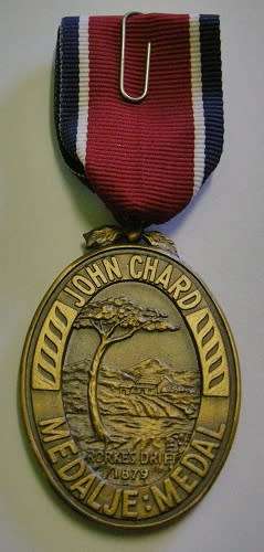 Full Size John Chard Medal Numbered on Rim Voided Acorn Thick Lettering Small Thick Suspender Ring