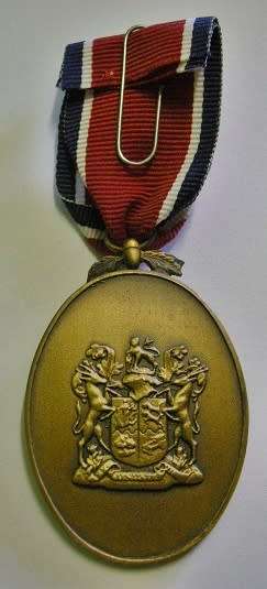 Full Size John Chard Medal Numbered on Rim Voided Acorn Thick Lettering Small Thick Suspender Ring