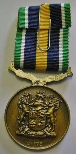Full Size De Wet Medal Numbered at Back Uniface Suspender