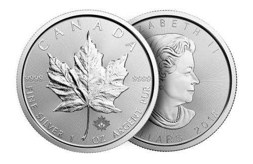 2018 1 Oz .999 Fine Silver Canadian Maple Leaf Coin