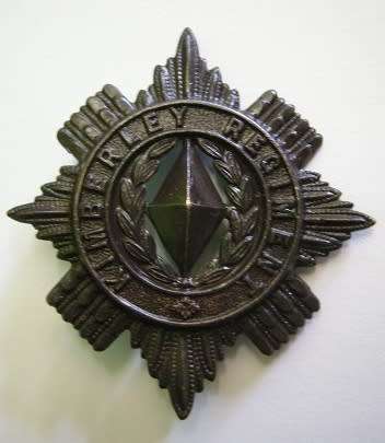 Kimberley Regiment Cap Badge Brooch Type Blackened