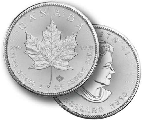2016 1 Oz .999 Fine Silver Canadian Maple Leaf Coin