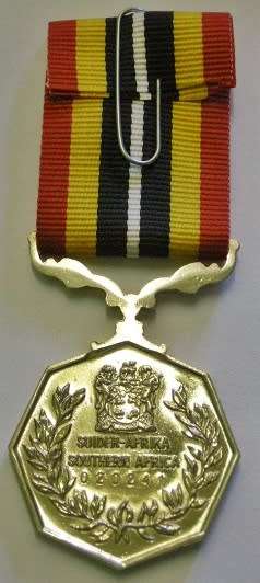 Full Size Southern Africa Medal Uniface Susp Short Grass Crisp Detail Mirror Finish Nr @ Back