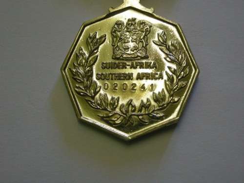Full Size Southern Africa Medal Uniface Susp Short Grass Crisp Detail Mirror Finish Nr @ Back