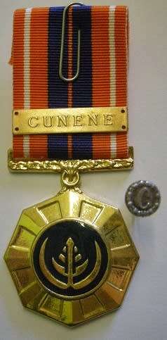 Full Size Pro Patria Medal Numbered at Back w/ Cunene Bar and Cunene Button in Box