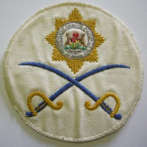 SA Police PT Instructor Tracksuit Badge Embroidered on Material 98mm