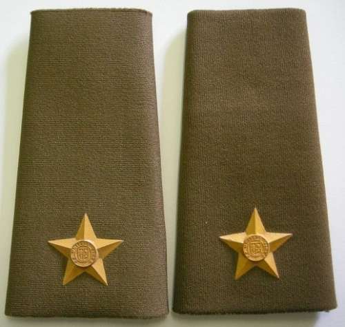 2nd Lieutenant Rubberised Rank Insignia Pair Raised Type