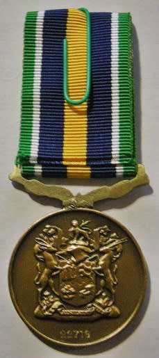 Full Size De Wet Medal Numbered at Back Uniface Suspender