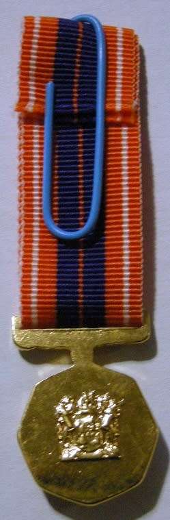 Miniature Pro Patria Medal w/ Miniature Cunene Bar
