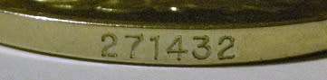 Full Size General Service Medal Numbered on Rim