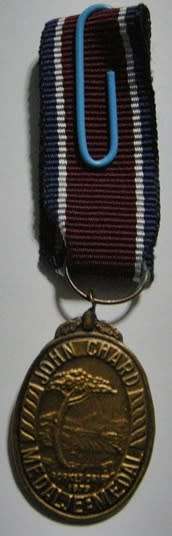 Miniature John Chard Medal Solid Acorn No Rim Large Suspender Ring Small Coat of Arms