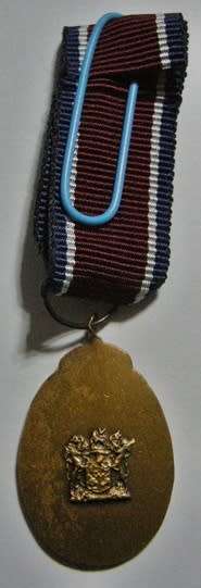 Miniature John Chard Medal Solid Acorn No Rim Large Suspender Ring Small Coat of Arms