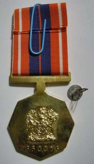 Full Size Pro Patria Medal Numbered at Back w/ Cunene Bar and Cunene Button in Box