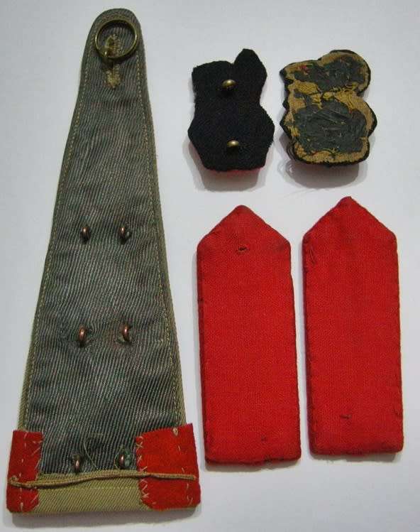 SA Army Colonel Cap Badges, Gorget Patch Pair & Epaulette