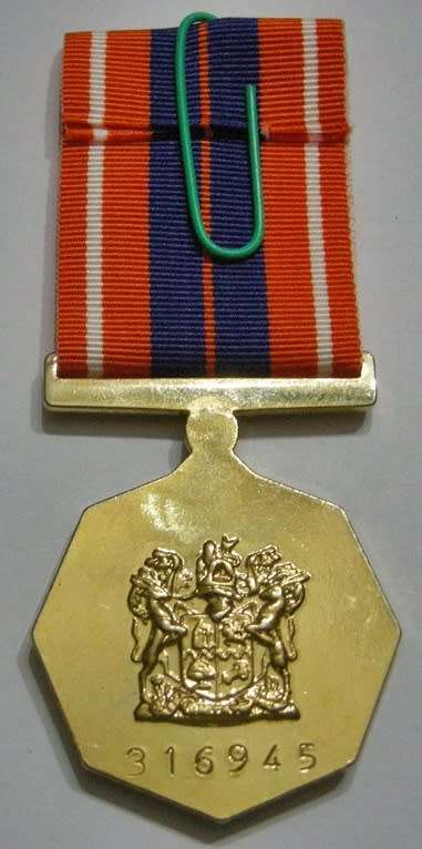 Full Size Pro Patria Medal Numbered at Back Flush Epoxy