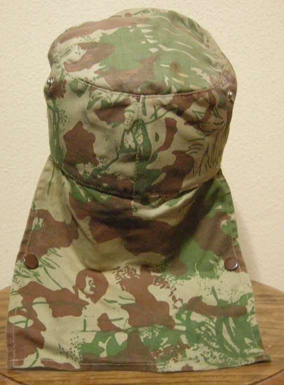 SA Police Camo Flap Cap w/ Dayglo Inner