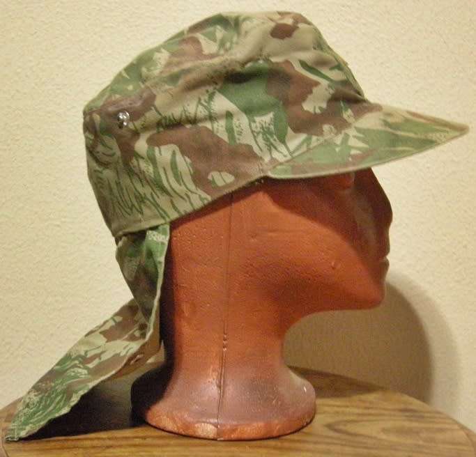 SA Police Camo Flap Cap w/ Dayglo Inner