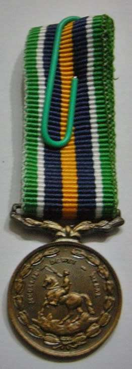 Miniature De Wet Medal Thin Type