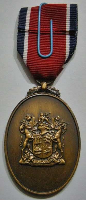 Full Size John Chard Medal Numbered on Rim Thin Lettering Large Thick Suspender Ring