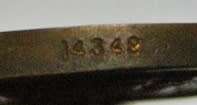 Full Size John Chard Medal Numbered on Rim Thin Lettering Large Thick Suspender Ring