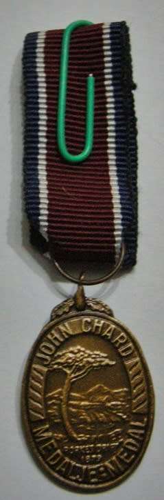 Miniature John Chard Medal Solid Acorn No Rim Large Suspender Ring Small Coat of Arms