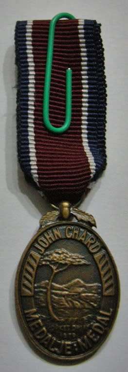 Miniature John Chard Medal Voided Acorn Dark Type