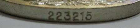 Full Size General Service Medal Numbered on Rim