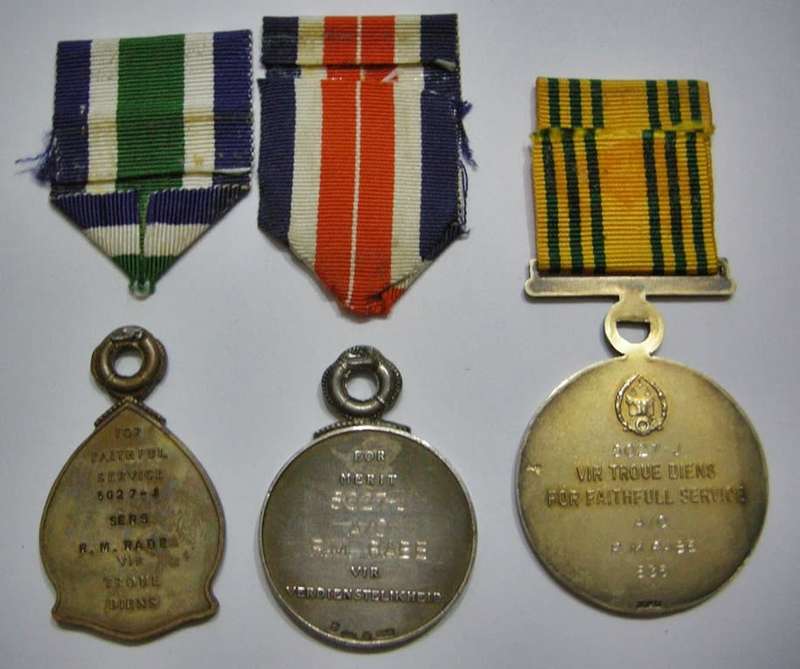 Full Size Prison Service Medal Trio Named to 5027-J A/O R. M. Rabe (SEE DESCRIPTION)