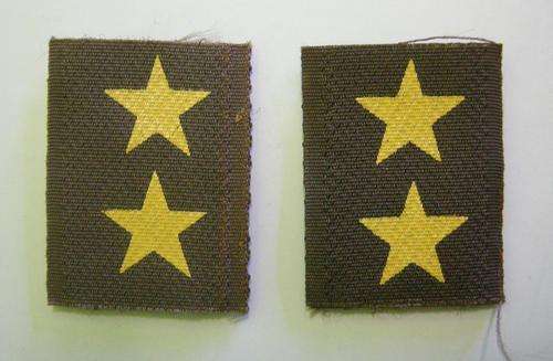 Lieutenant Rank Insignia Pair Printed Velcro Backing