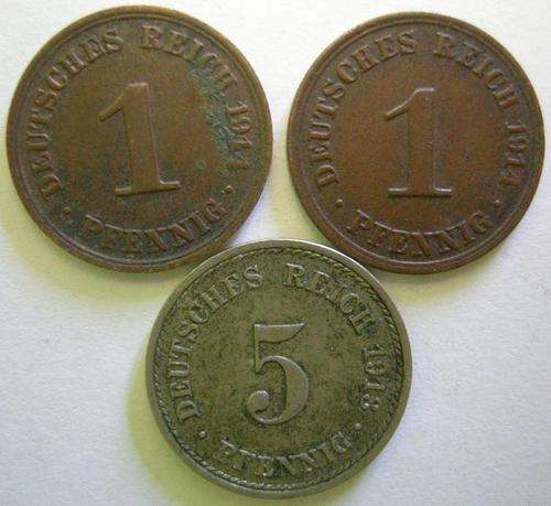 Germany Deutsches Reigh Coins x 3