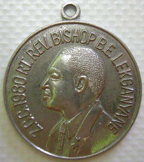 Medallion Z.C.C. 1980 Rt. Rev. Bishop B. E. Lekganyane 32mm