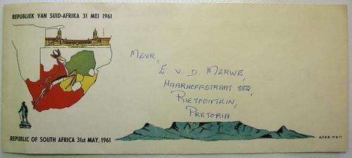 Envelope Republic of South Africa 31 May 1961 267mm x 113mm